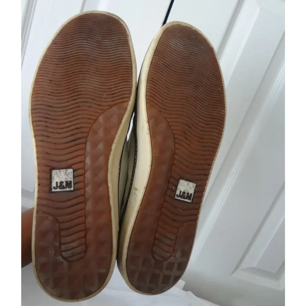 Johnston Murphy Mcguffey Beige Woven Leather Slip on Loafer Sneaker Mens 13